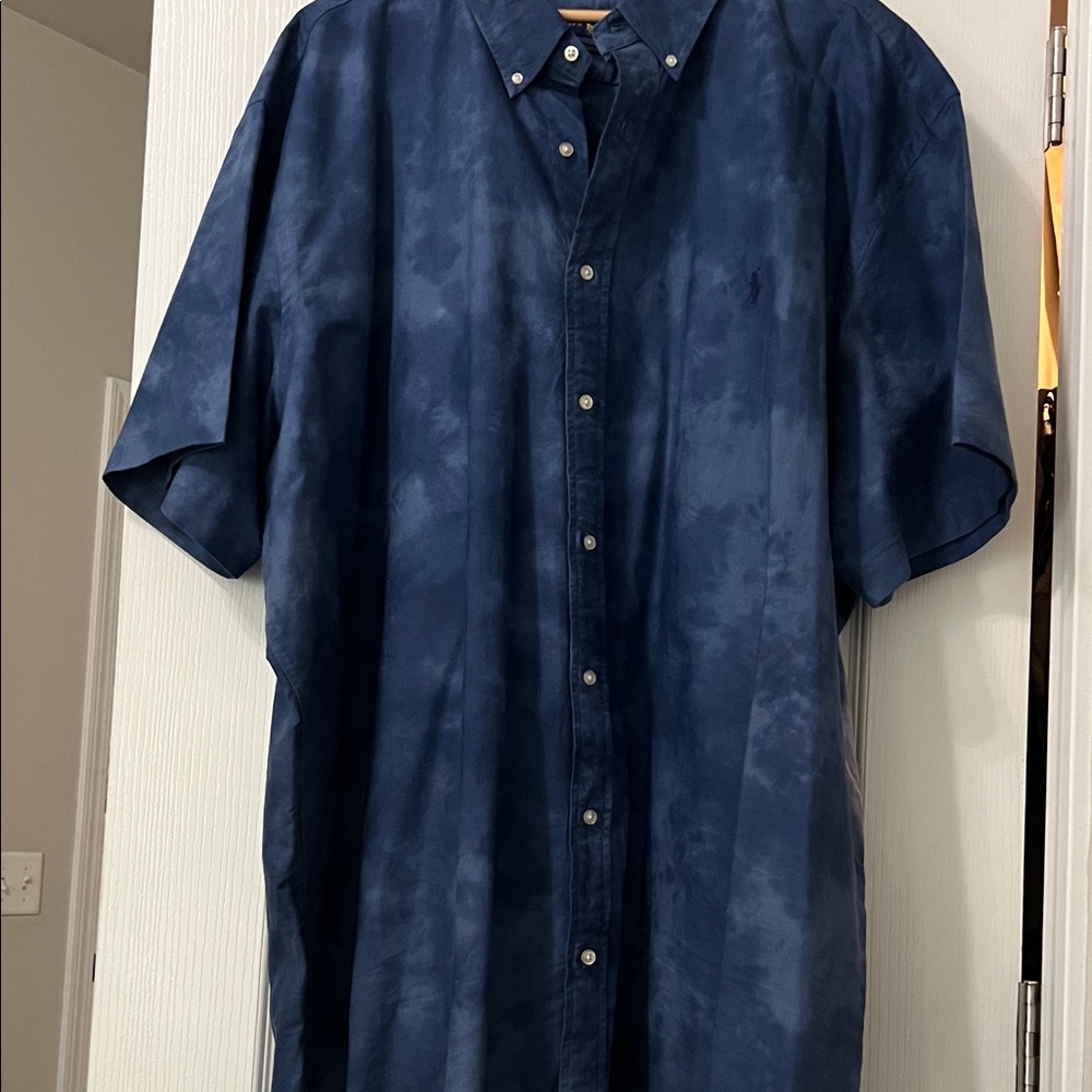 Ralph Lauren Men's Casual Blue Button-Down Shirt